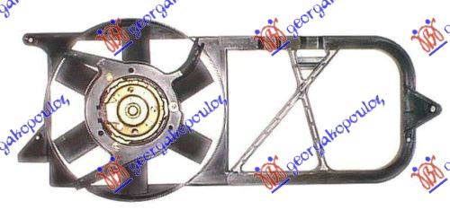 Ventilator hladnjaka komplet (1.0/1.2cc BENZIN) (+AC)