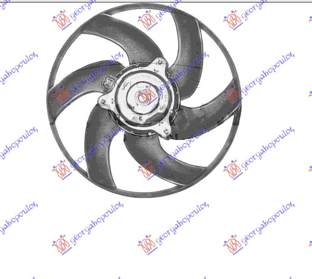 Ventilator (MOTOR+ELISA) benzin/dizel (340mm)