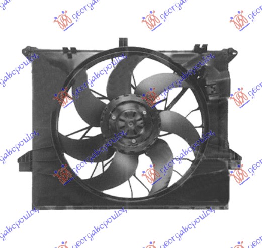 Ventilator komplet (BENZIN/DIZEL) (480mm) (600W)