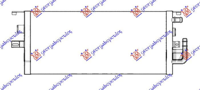 Hladnjak motora dodatni 4.0 cdi dizel (590x265x21)