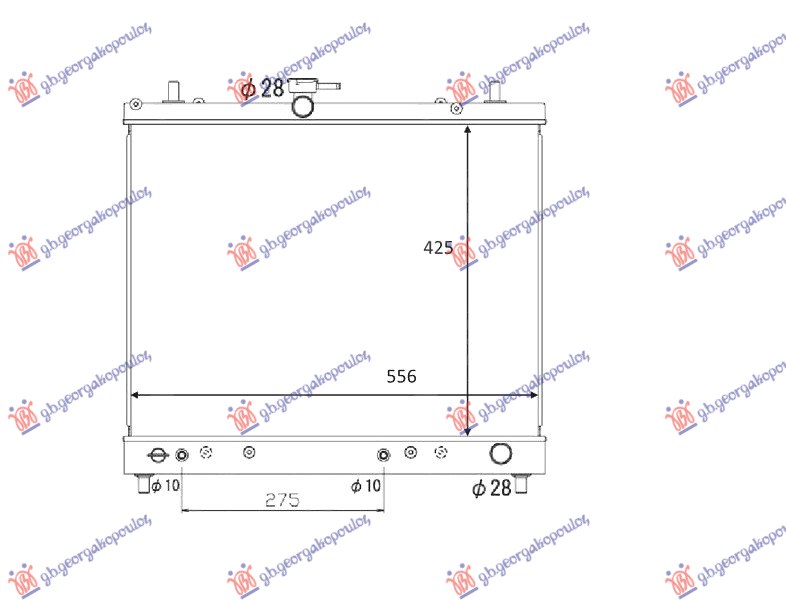 Hladnjak motora 1.5i 16V (MAN/AUTO) (42.5x55.5)
