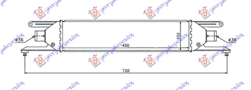Hladnjak interkulera 1.3 mjtd (450x100x50)
