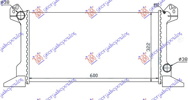 Hladnjak motora 2.0 benzin / 2.5cc dizel (60x33.5)