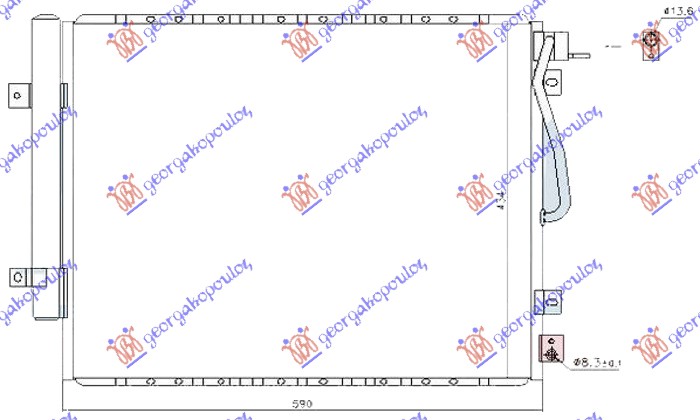 Hladnjak klime 3.5i V6 24V - 2.5 CRDI (590x434) 2006-