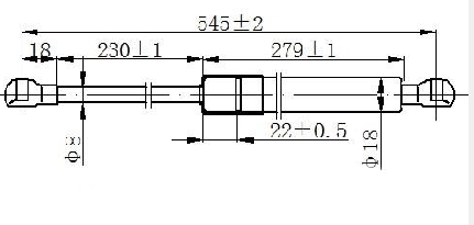 Amortizer gepek vrata (544L-530N)