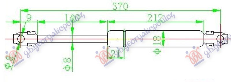 Amortizer gepek vrata (365L-480N)