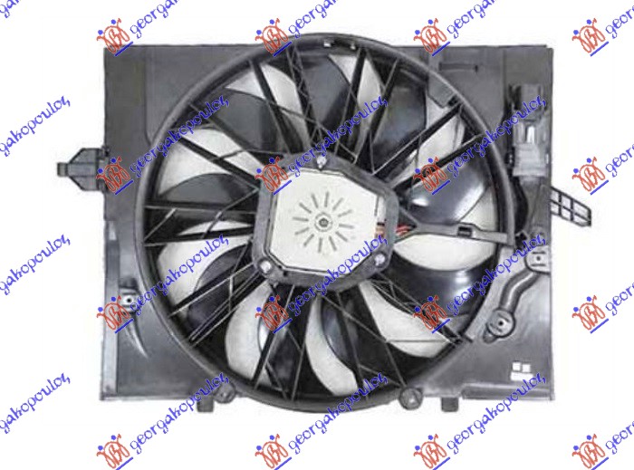 Ventilator komplet (2.0/2.2/2.5/3.0/4.4 BENZIN) (495mm) (3 PIN)