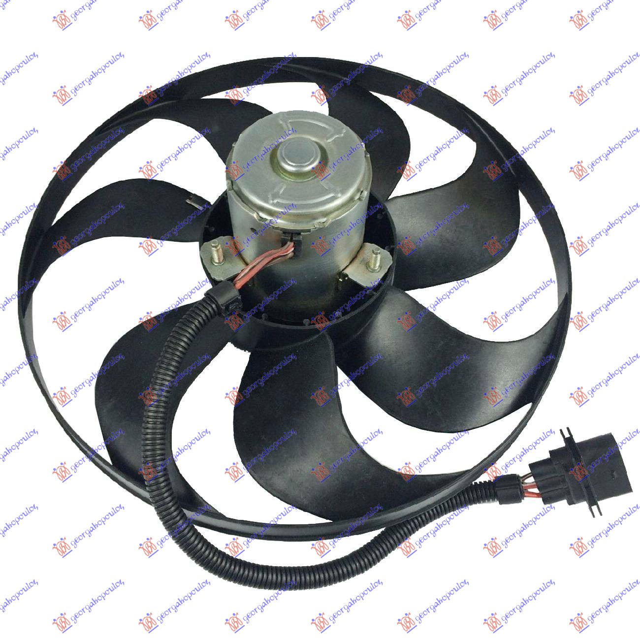 Ventilator hladnjaka (MOTOR+ELISA) (345mm) (250/60w) (7 PERAJA) (3 PIN)