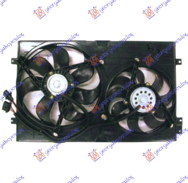Ventilator hladnjaka (DUPLI) komplet (BENZIN/DIZEL)