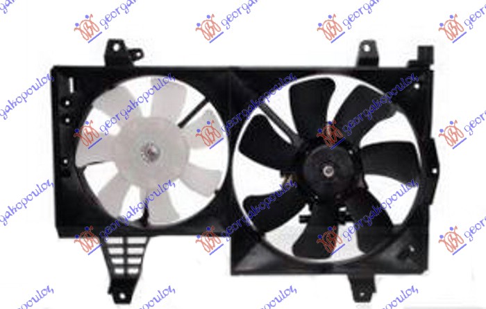 Ventilator (DUPLI) komplet (2.0 TURBO BENZIN) (320/250mm)