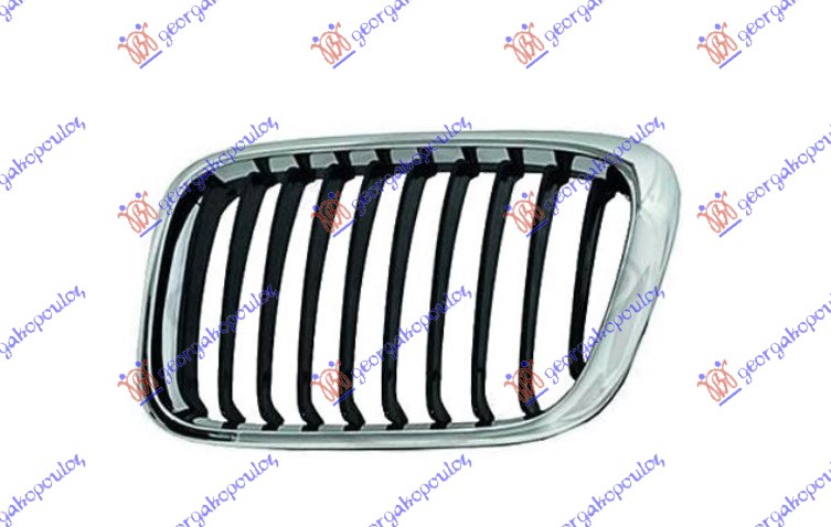 PVC maska hrom/crna L