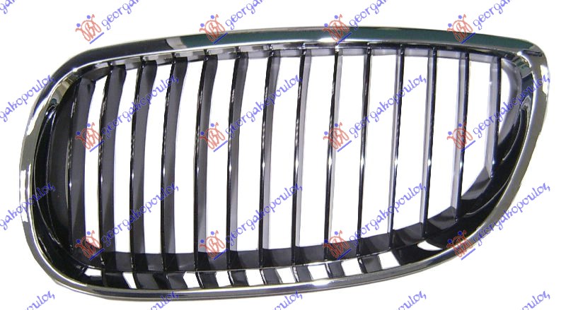 PVC maska hrom/crna L
