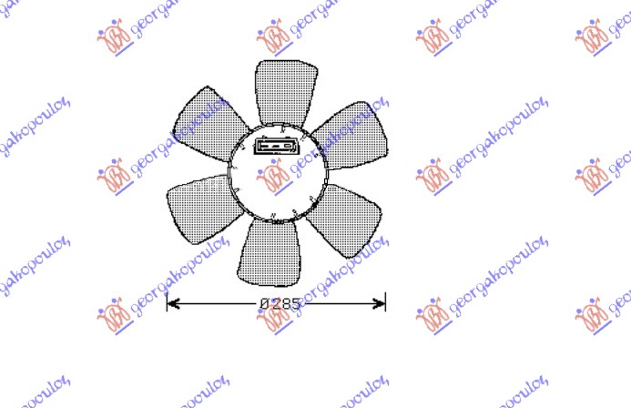 Ventilator hladnjaka (MOTOR+ELISA) (BENZIN/DIZEL) (+AC)