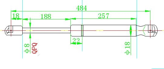 Amortizer gepek vrata (484L-475N)