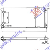 Hladnjak motora benzin/dizel (+AC) (67.5x32x3.4)