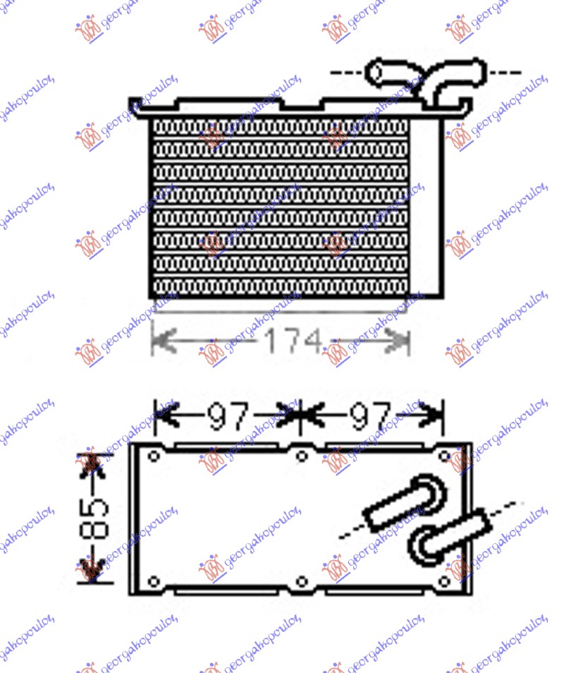 Hladnjak interkulera 1.2-1.4 tfsi benzin (120x200x60)