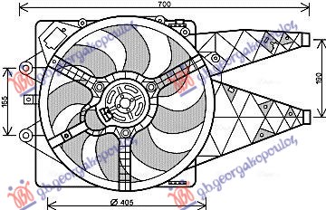 Ventilator komplet (1.4cc DIZEL)