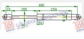 Amortizer gepek vrata (495L-420N)