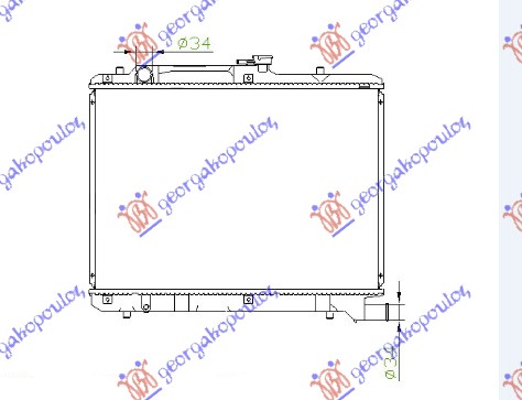 Hladnjak motora 1.8CC 16V (35x60)
