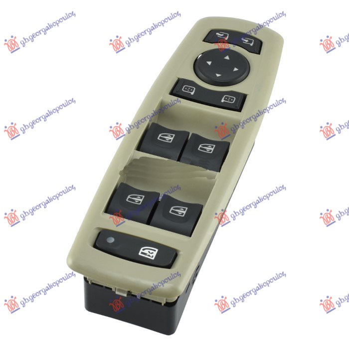 Prekidač u prednjim vratima (4 TASTERA) (ELEKTRO-SKLOPIV RETROVIZOR) okvir krem/mali (1 PRIKLJUCAK/13 PIN) L