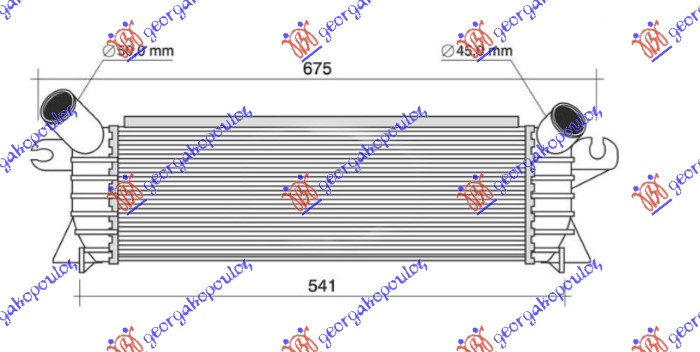 Hladnjak interkulera 1.9 dci dizel 00- (480x133) (NISSENS)