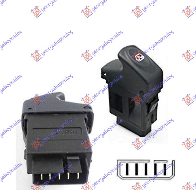 Prekidač u prednjim vratima (AUTO) (5 PIN)