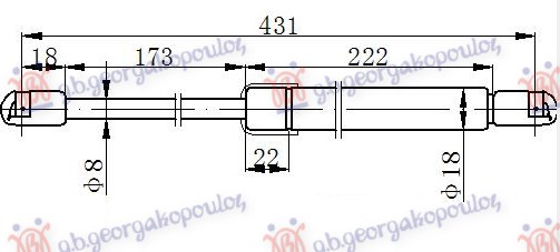 Amortizer gepek vrata (430L-380N)