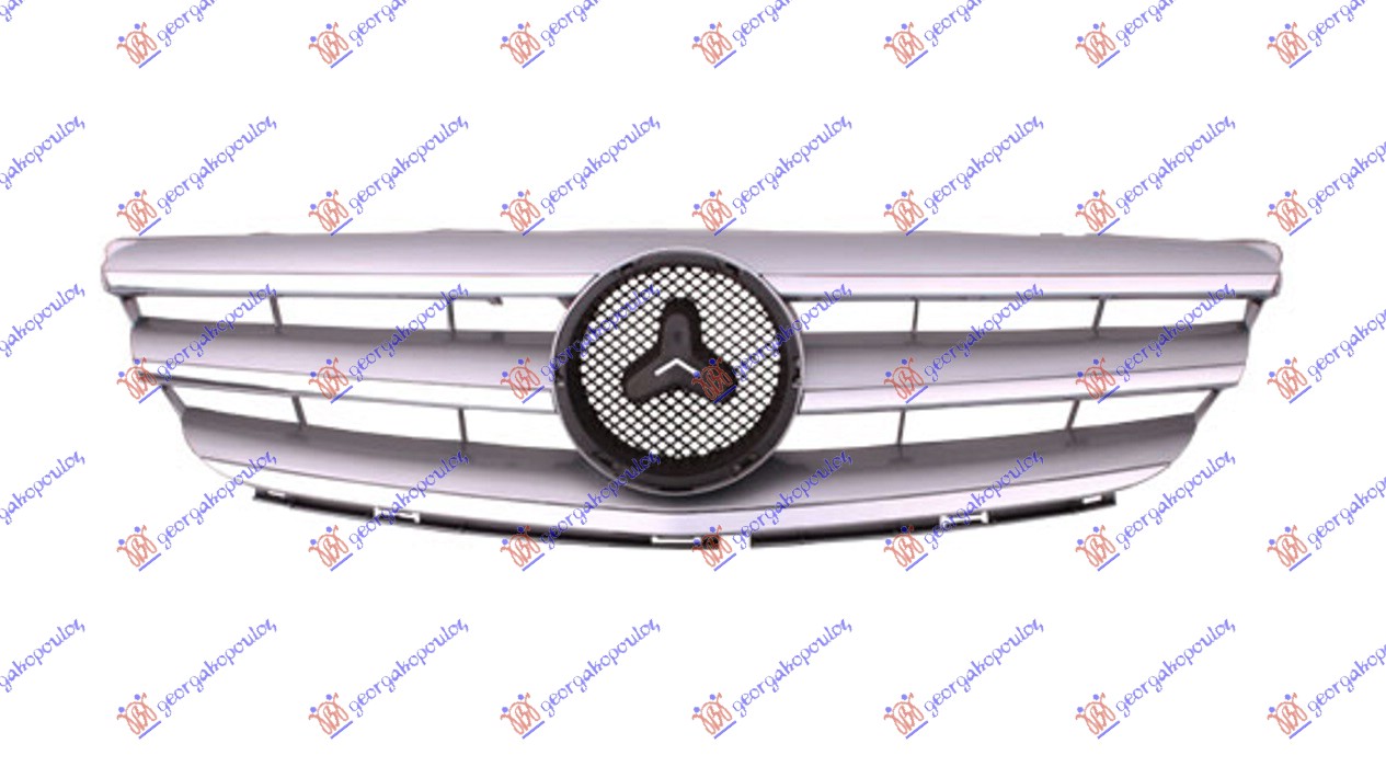 PVC maska hrom/srebrna