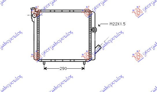 Hladnjak motora 1.6 dizel (39x39)