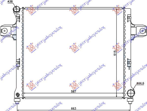 Hladnjak motora 3.0 crd dizel (590x515x37)