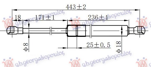 Amortizer gepek vrata (443L-455N)