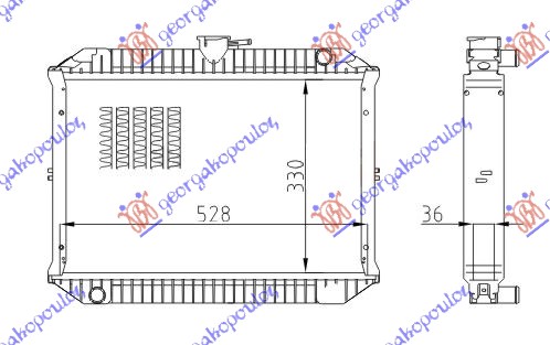 Hladnjak motora 1.5 benzin (33x54.5x36)