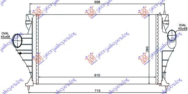 Hladnjak interkulera 2.0i 8V turbo benzin - 1.9-2.1 td