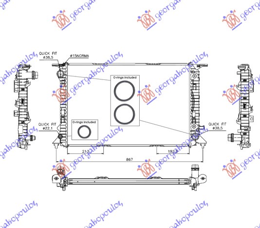 Hladnjak motora 2.7/3.0 TDI - 3.0 TFSi/3.2 fsi (AUTO) (72x47)