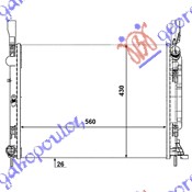 Hladnjak motora 1.5 dci (56x41.8x26)