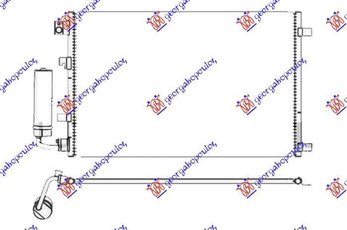 Hladnjak klime 1.6 16V benzin (643x377x16)