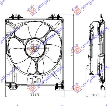 Ventilator komplet (1.9JTD 1.9DDiS)