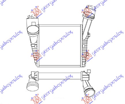 Hladnjak interkulera 3.0 TDI dizel (286x292x50) (66-54) D