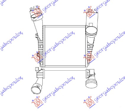Hladnjak interkulera 2.5-3.0-5.0 TDI dsl (288x292x50) (66-66) L