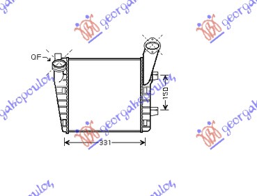 Hladnjak interkulera 5.0 TDI dsl (288x292x50) (66-66) D