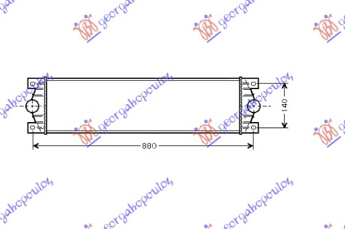Hladnjak interkulera dizel (740x176x40) 03-