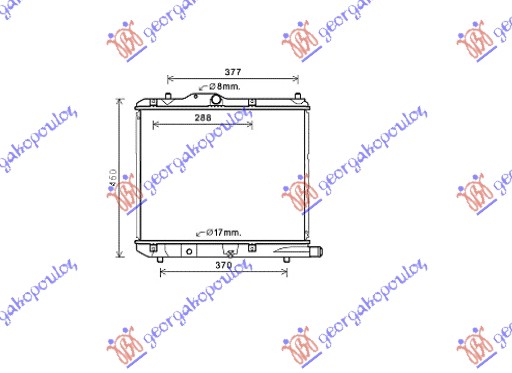 Hladnjak motora 1.3 cdti (Z13DTJ/D13A) (37.5x47.5x2.6)