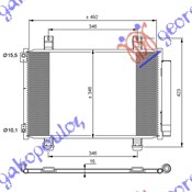 Hladnjak klime 1.0/1.2 benzin (550x350x16)