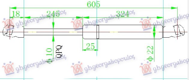 Amortizer gepek vrata (605L-670N)