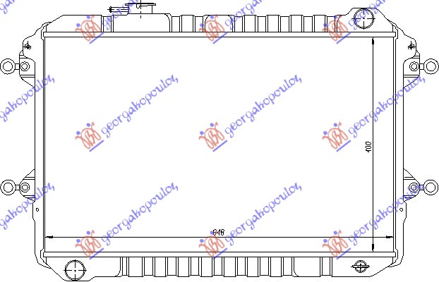 Hladnjak motora 2.6 benzin (40x64.5x30)
