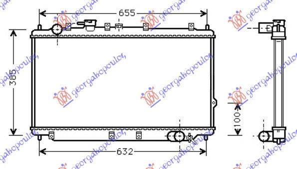 Hladnjak motora benzin (34.5x70)