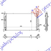 Hladnjak motora 2.2 citd (67x36.5)