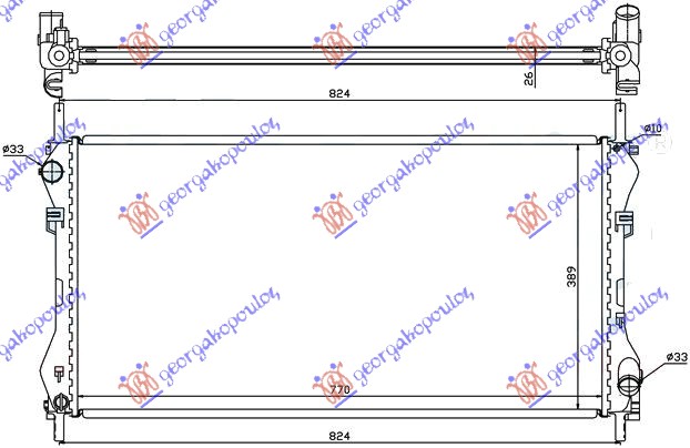 Hladnjak motora 2.0CC tdi-tdci (+/-AC) (77x40)