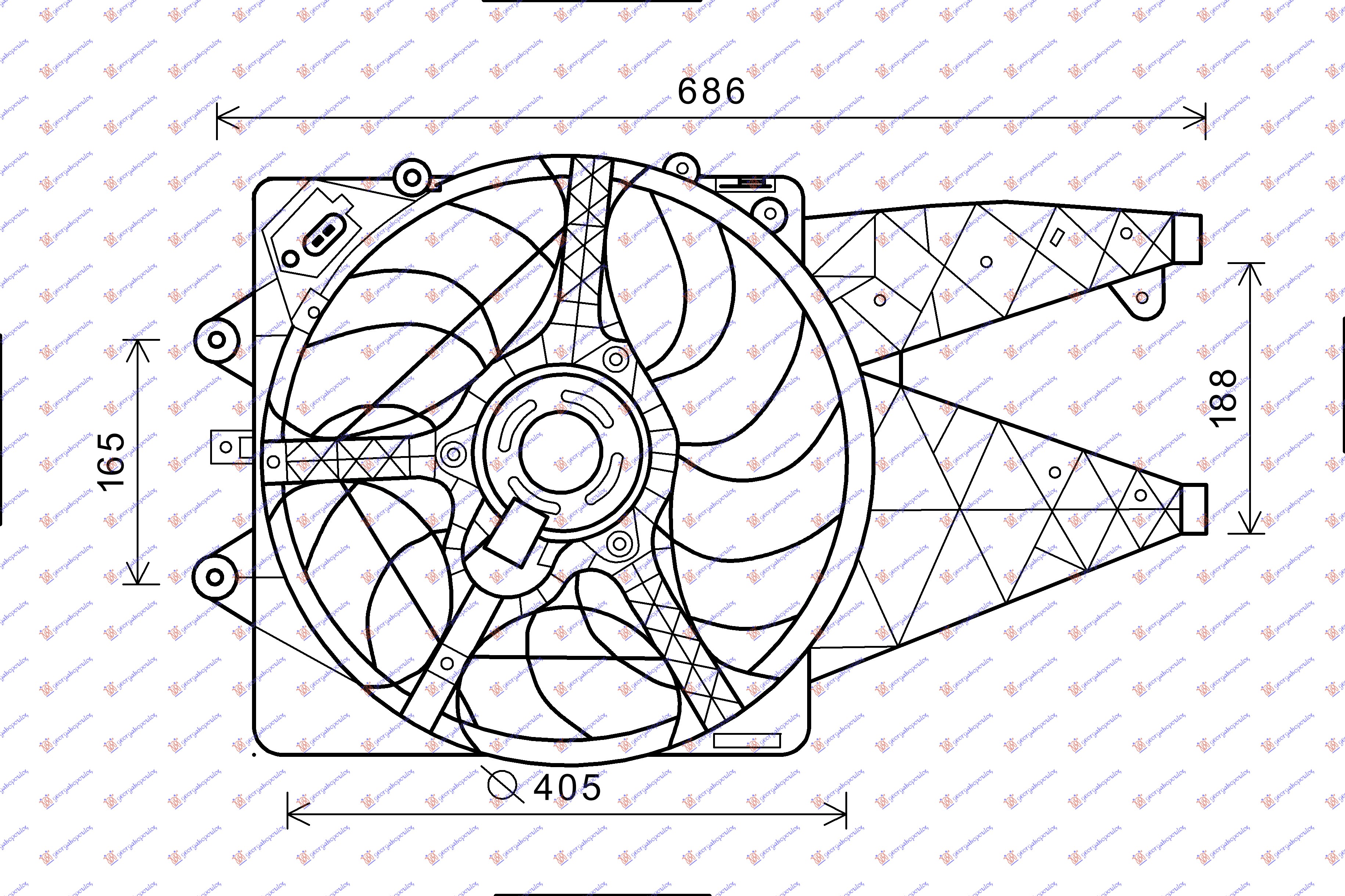 Ventilator komplet (BENZIN/DIZEL)