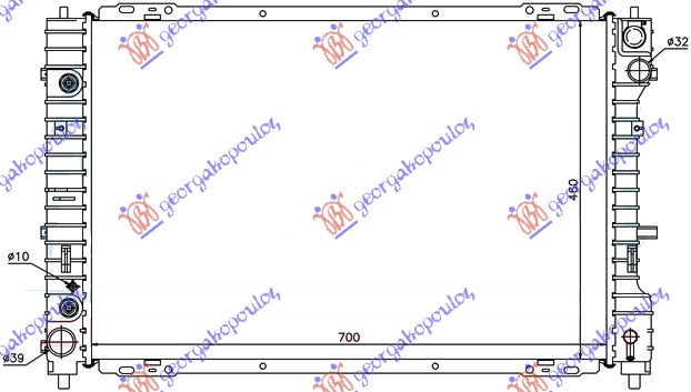 Hladnjak motora 3.0 i 24V (MAN/AUTO) (69.7x46.7)